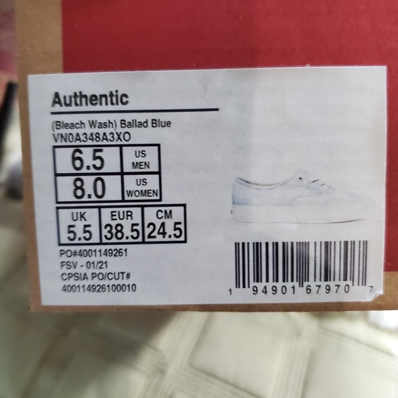 Vans authentic bleach wash ballad blue - Picture 4 of 15